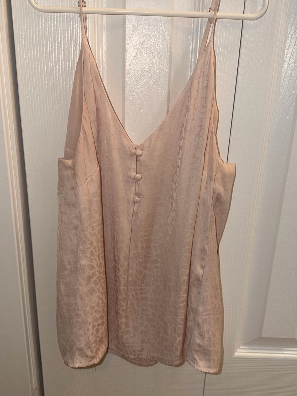 Target Blush Pink Satin Tank with Button Front
